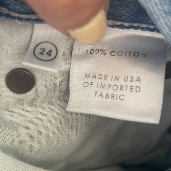 GRLFRND • devon distressed high waist straight leg jeans all the way sz 24 - Picture 15 of 15